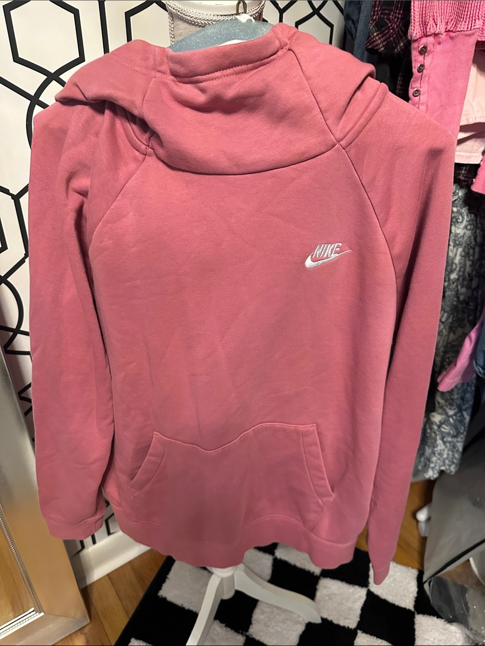 Nike Women's Dusty Rose cowl neck Pullover Hoodie